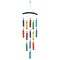 In the Breeze 7026 &#x2014; Rainbow Textured Tiered Glass Mobile Wind Chime - Colorful Hanging Suncatcher - Hanging Glass Decoration